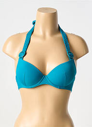 Haut de maillot de bain stretch haut soutien-gorge moulé bleu AUBADE femme