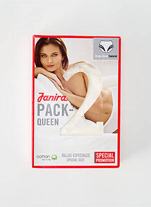 Culotte haute stretch beige JANIRA femme