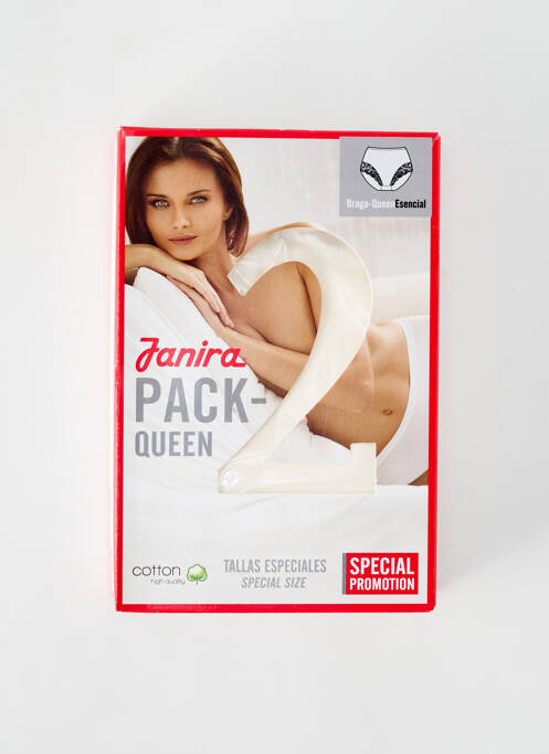 Culotte haute stretch beige JANIRA femme