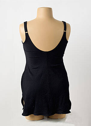 Maillot de bain 1 pièce effet matière satinée noir SUNFLAIR femme