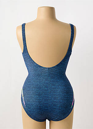 Maillot de bain 1 pièce stretch haut soutien-gorge balconnet bleu SUNFLAIR femme