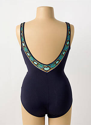 Maillot de bain 1 pièce imprimé fantaisie haut soutien-gorge emboitant bleu SUNFLAIR femme