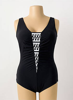 Maillot de bain 1 pièce imprimé fantaisie haut soutien-gorge balconnet noir SUNFLAIR femme
