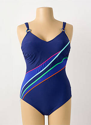 Maillot de bain 1 pièce stretch haut triangles bleu SUNFLAIR femme