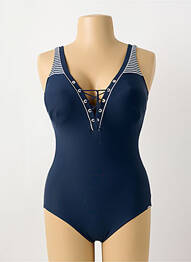 Maillot de bain 1 pièce stretch haut soutien-gorge moulé bleu SUNFLAIR femme