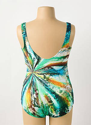 Maillot de bain 1 pièce imprimé fantaisie haut soutien-gorge moulé vert SUNFLAIR femme