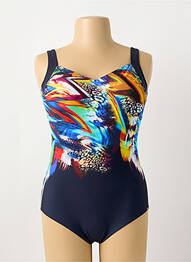 Maillot de bain 1 pièce imprimé fantaisie haut soutien-gorge moulé bleu SUNFLAIR femme