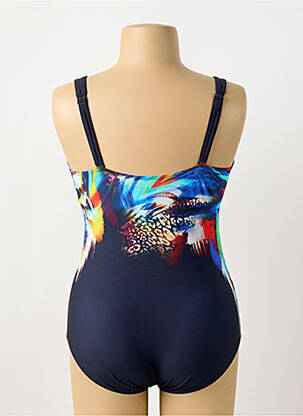 Maillot de bain 1 pièce imprimé fantaisie haut soutien-gorge moulé bleu SUNFLAIR femme