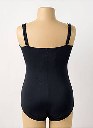 Maillot de bain 1 pièce effet matière satinée haut soutien-gorge moulé noir SUNFLAIR femme