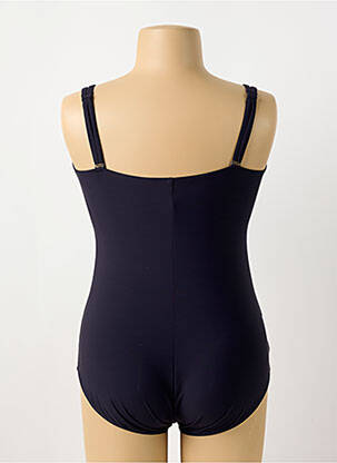Maillot de bain 1 pièce effet matière satinée haut soutien-gorge moulé bleu SUNFLAIR femme