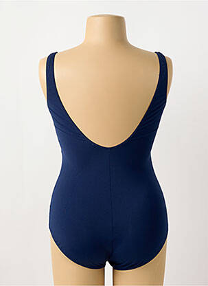 Maillot de bain 1 pièce stretch haut soutien-gorge moulé bleu SUNMARIN femme
