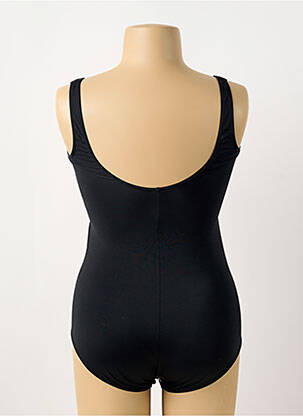 Maillot de bain 1 pièce effet matière satinée haut soutien-gorge moulé noir SUNMARIN femme