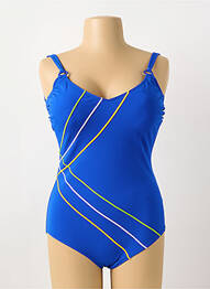 Maillot de bain 1 pièce stretch haut triangles bleu SUNFLAIR femme