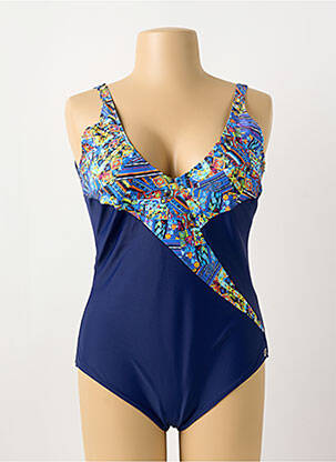 Maillot de bain 1 pièce imprimé fantaisie haut soutien-gorge moulé bleu OCEAN WEAR femme