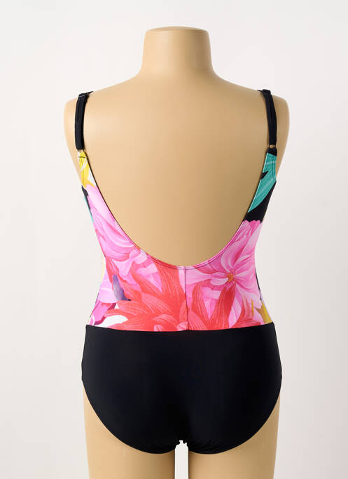 Maillot de bain 1 pièce effet matière satinée haut soutien-gorge moulé rose SUNFLAIR femme