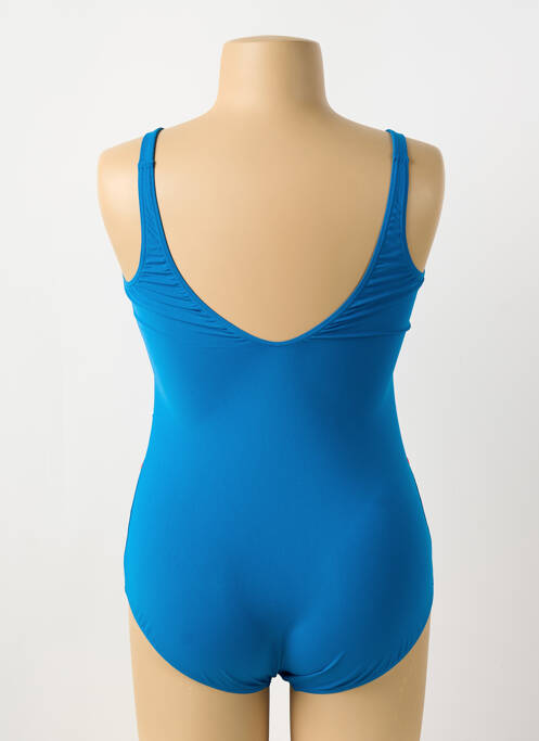 Maillot de bain 1 pièce effet matière satinée haut soutien-gorge moulé bleu SUNMARIN femme