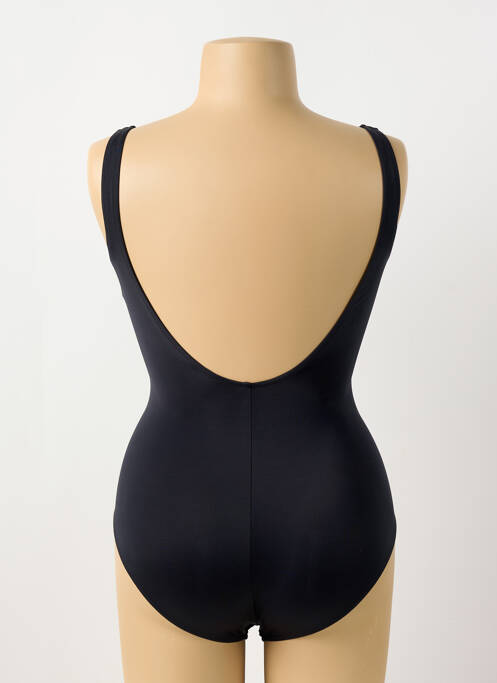 Maillot de bain 1 pièce effet matière satinée haut soutien-gorge balconnet noir LIDEA femme