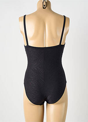 Maillot de bain 1 pièce effet matière satinée noir OCEAN WEAR femme