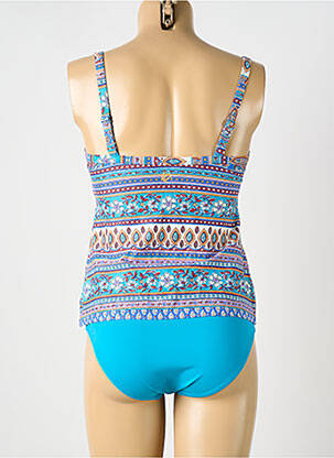 Tankini effet matière satinée bleu OLYMPIA femme