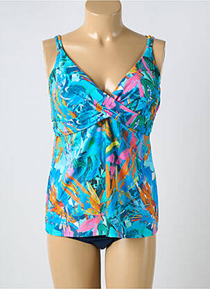 Tankini effet matière satinée bleu SUNFLAIR femme