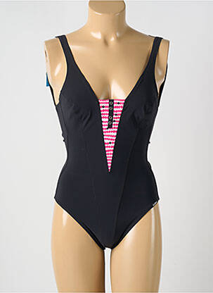 Maillot de bain 1 pièce stretch noir LIDEA femme