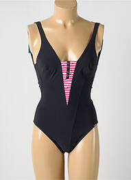 Maillot de bain 1 pièce stretch noir LIDEA femme