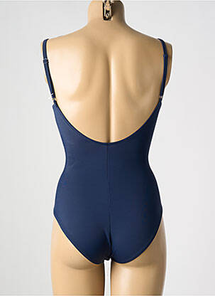 Maillot de bain 1 pièce stretch bleu LIDEA femme