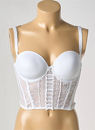 Corset broderie blanc LOU femme