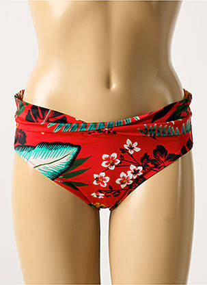 Bas de maillot de bain imprimé tie and dye culotte rouge FANTASIE femme