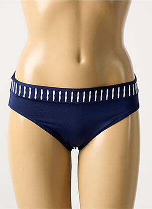 Bas de maillot de bain effet matière satinée culotte bleu FANTASIE femme