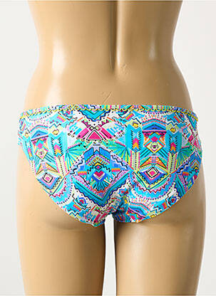 Bas de maillot de bain imprimé fantaisie culotte bleu FREYA femme