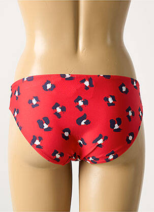 Bas de maillot de bain effet matière satinée culotte rouge FREYA femme
