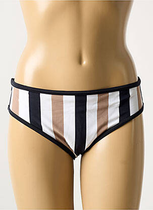 Bas de maillot de bain effet matière satinée culotte noir FREYA femme