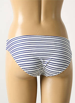 Bas de maillot de bain effet matière satinée culotte bleu FREYA femme