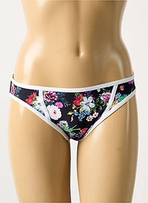 Bas de maillot de bain imprimé fleurs culotte noir WATERCULT femme