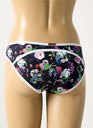 Bas de maillot de bain imprimé fleurs culotte noir WATERCULT femme