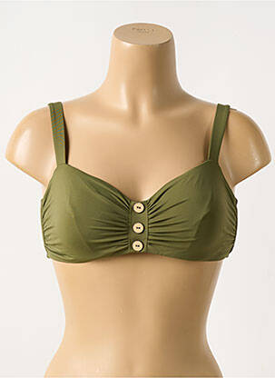 Haut de maillot de bain haut soutien-gorge emboitant haut soutien-gorge emboitant vert LIVIA femme