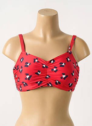 Haut de maillot de bain stretch haut soutien-gorge emboitant rouge FREYA femme