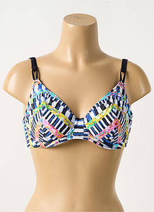Haut de maillot de bain stretch haut soutien-gorge emboitant bleu FREYA femme