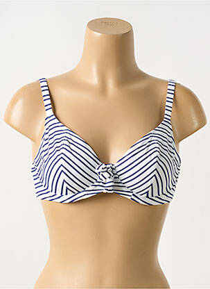 Haut de maillot de bain stretch haut soutien-gorge emboitant bleu FREYA femme