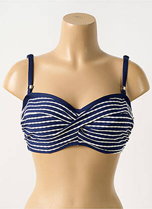 Haut de maillot de bain stretch haut soutien-gorge moulé bleu FANTASIE femme