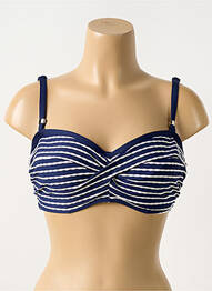 Haut de maillot de bain stretch haut soutien-gorge moulé bleu FANTASIE femme