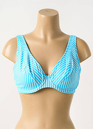 Haut de maillot de bain stretch haut soutien-gorge emboitant bleu FREYA femme
