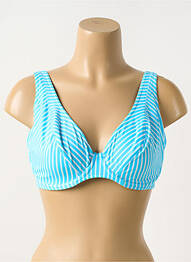 Haut de maillot de bain stretch haut soutien-gorge emboitant bleu FREYA femme