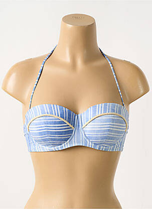 Haut de maillot de bain stretch haut soutien-gorge moulé bleu WATERCULT femme