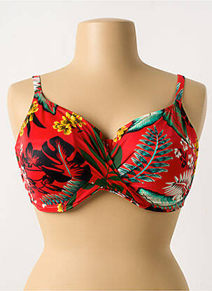 Haut de maillot de bain stretch haut soutien-gorge emboitant rouge FANTASIE femme