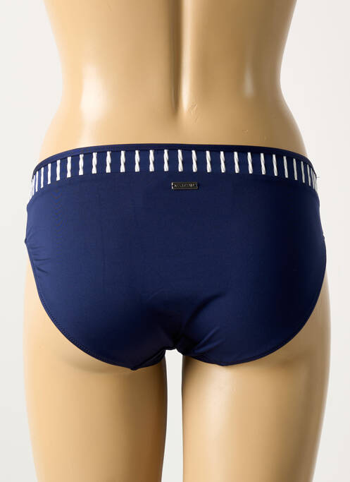 Bas de maillot de bain effet matière satinée culotte bleu FANTASIE femme