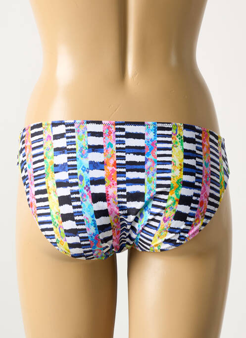 Bas de maillot de bain imprimé fantaisie culotte bleu FREYA femme