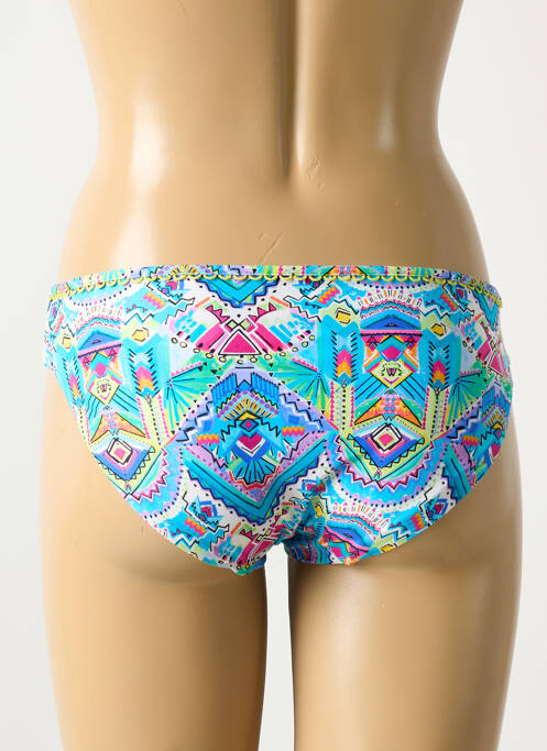 Bas de maillot de bain imprimé fantaisie culotte bleu FREYA femme
