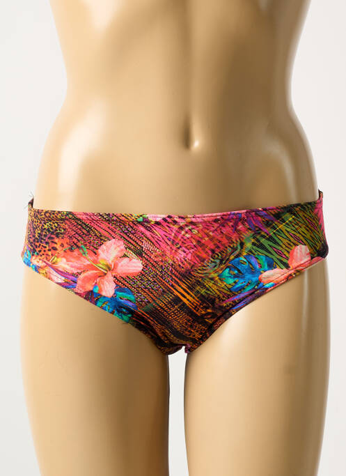 Bas de maillot de bain imprimé tie and dye culotte rose FREYA femme